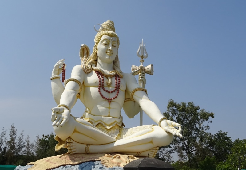 architecture, nature, human representation, karnataka, god, low angle view, outdoors, plant, pilgrimage, hindu, shivagiri, lord shiva, tall, 85 feet, representation