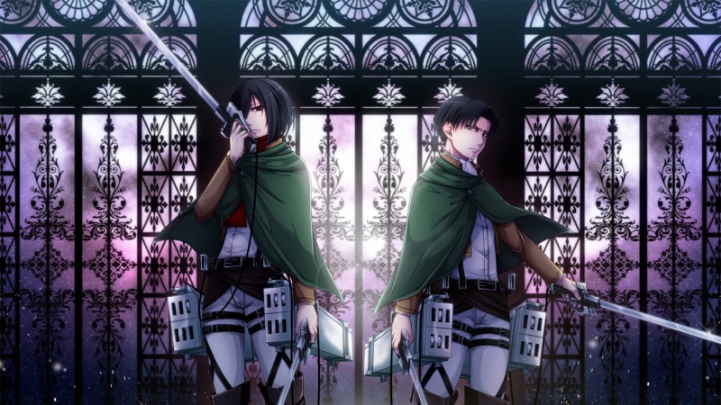 Levi Ackerman, titans, floral pattern, levi, standing, casual clothing, full length, women, adult, real people, built structure, window, hairstyle, attack