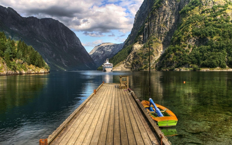 mountains, 1080P, lake, beautiful, nature