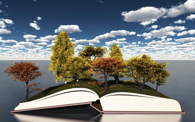 natural, art, trees, open, 2K, book, landscape