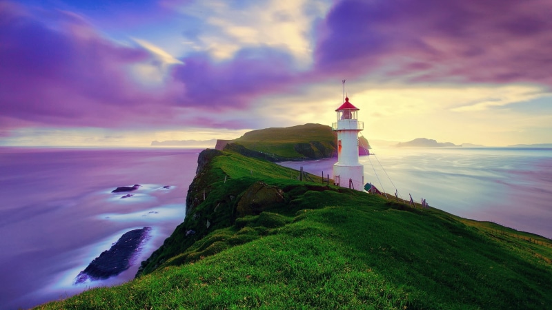 sea, sunset, lighthouse, nature, tower, cloud - sky, outdoors, travel destinations, architecture, download nature  for pc 1920x1080, horizon over water