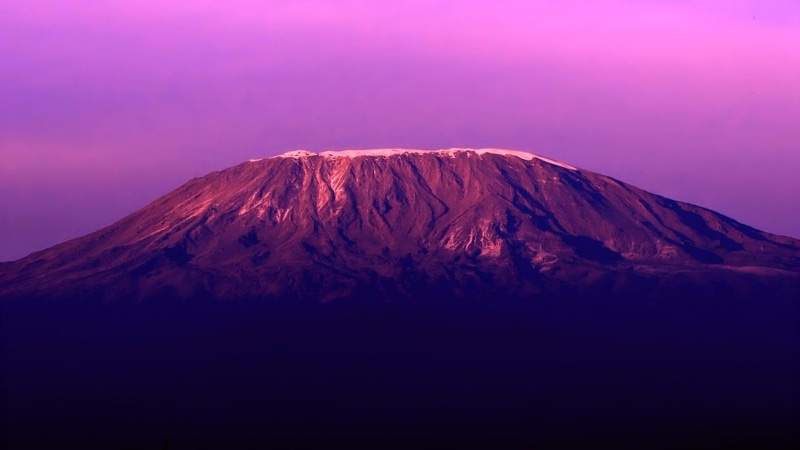 volcanic crater, stratovolcano, geology, mountain, travel destinations, tanzania, mount kilimanjaro, land, tranquility, purple, no people, mount scenery