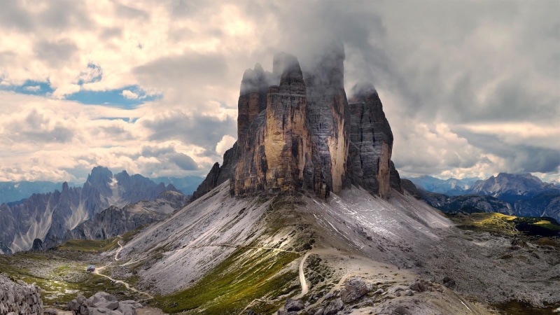 nature, tourist attraction, geology, italy, europe, outdoors, sky, formation, eroded, scenics - nature, rock, extreme terrain, mountain, cloud, travel destinations