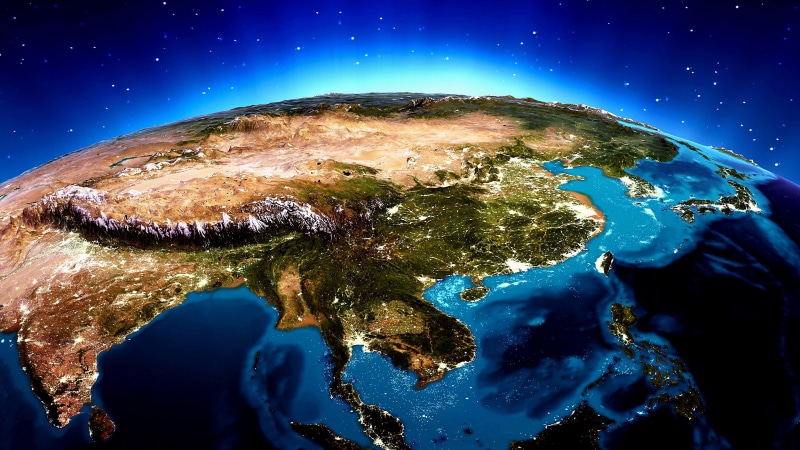earth, planet, atmosphere, sky, space, astronomical object, starry sky, 4K, world