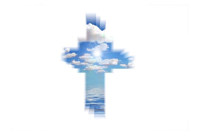 still life, clouds, faith, gift, nature, christ, white background, ribbon - sewing item, christmas, decoration, sun, christianity, church, flower, indoors