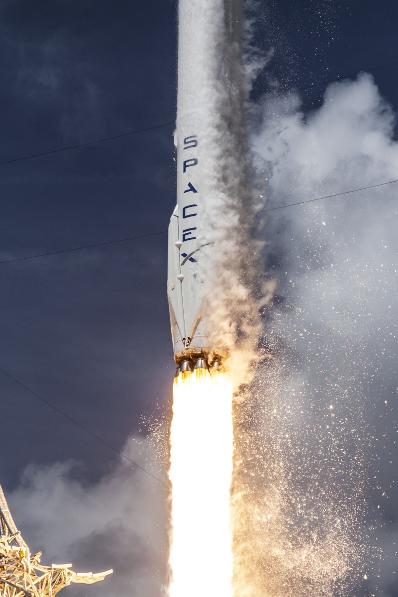 communication, launching, water, rocket, flames, missile, sunlight, spacex, countdown, transportation, no people, 2K, space, text, rocket launch, day