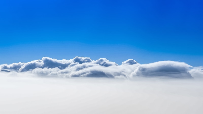 white, 4k, blue, landscape, clouds, sky, k, 4K, blue sky