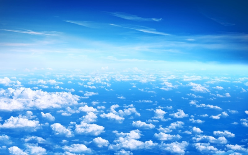 Beautiful, Sky, Clouds, White, Blue, 2K