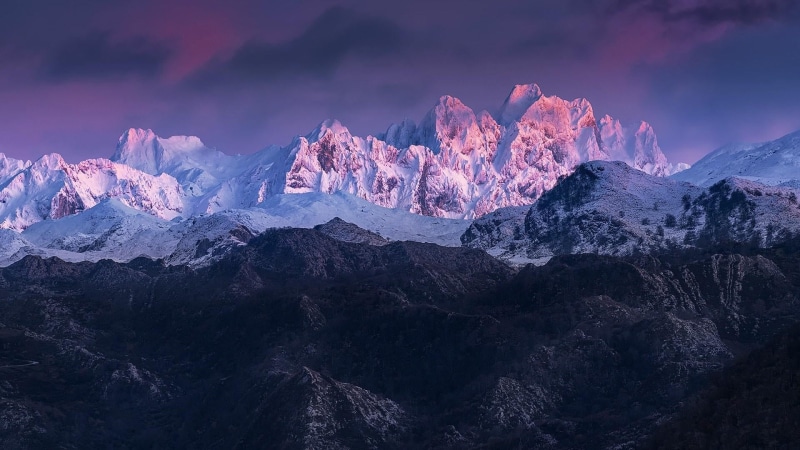 torrecrredo, 1080P, summit, europe, snow, mountain, atmosphere, beauty in nature, rock - object, cold temperature, cantabrian mountains, snowcapped mountain