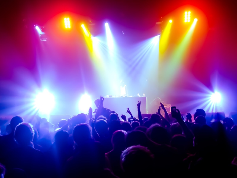 youth Culture, real people, spotlight, light, people, music, sound, concert, stage, crown, party - Social Event, nightclub, spectator, public, night, lighting equipment
