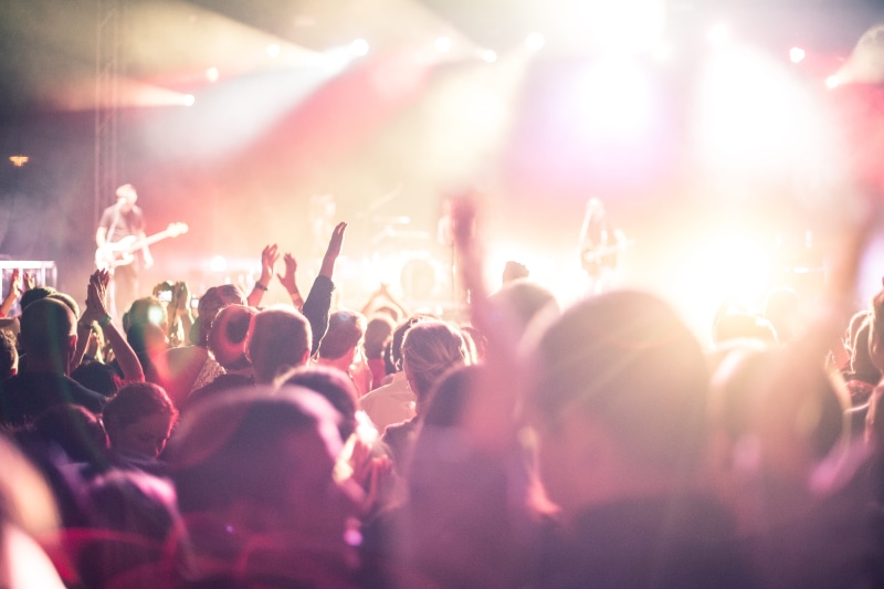 4K, festival Goer, positive emotion, rock, musical Band, atmosphere, applauding, excitement, real people, cheering, men, audience, fan - Enthusiast, celebration