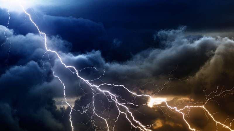 lightning, stormy, storm, sky, night, cloudy, 4K, clouds