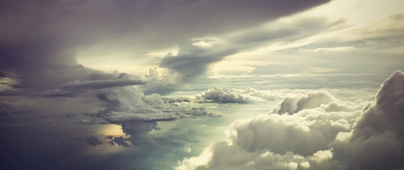 power in nature, sea, 2K, environment, cloud - sky, beauty in nature, wind, awe, cloudscape, water, atmosphere, above, thunderstorm, ultra-wide, ominous