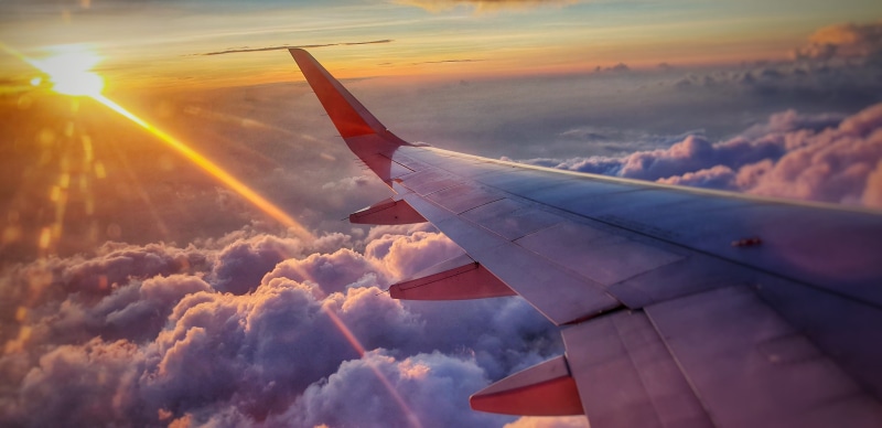 aircraft wing, aerial view, scenics - nature, air vehicle, journey, horizon, beauty in nature, flight, plane, photography, vacation, flying, sea, travel