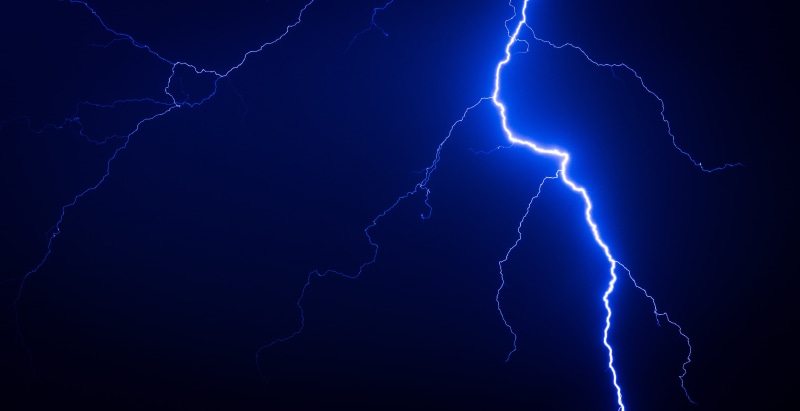 2K, 4K, Blue, Thunderstorm, Night, Lightning