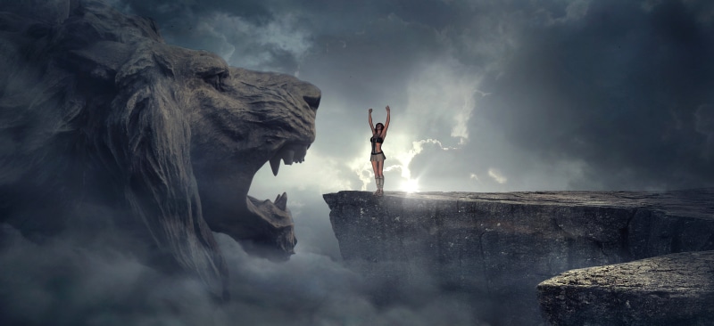 warning sign, nature, standing, height, outlook, surreal, arms raised, photo montage, atmosphere, sculpture, sky, mysterious, person, mood, fairy tales