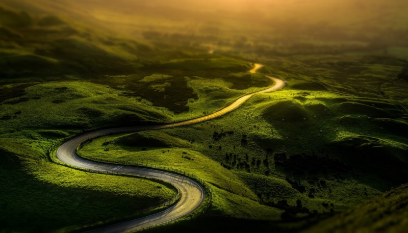 green, sun, dreamland, wonderland, 1080P, road