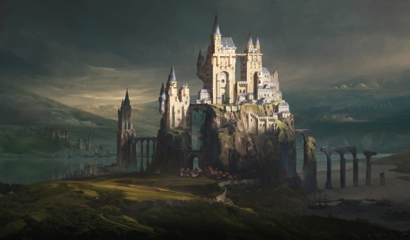landscape, fantasy art, 1080P, artwork, castle