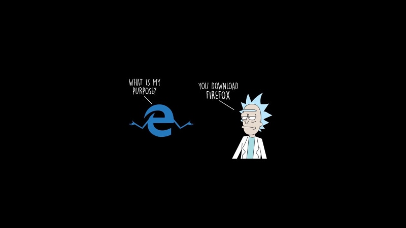 Rick Sanchez, Microsoft Edge, Simple, TV, Mozilla Firefox, 1080P, Rick And Morty, humor