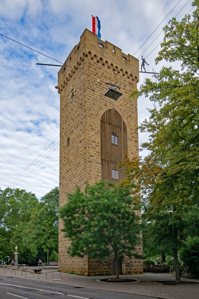 tree, places of interest, culture, heilbronn, watchtower, germany, built structure, incidental people, the past, building exterior, sky, baden württemberg