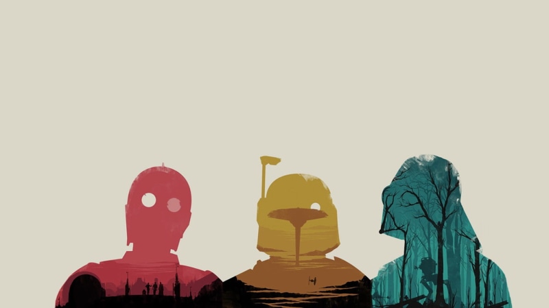 Star Wars, science fiction, movies, Olly Moss, 720P, Darth Vader