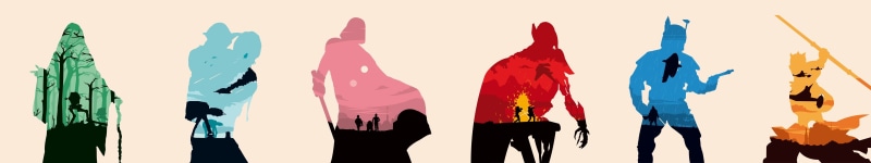 in a row, colored background, 5K, creativity, choice, panoramic, clothing, nature, multi colored, star wars silhouette olly moss, indoors, no people, red