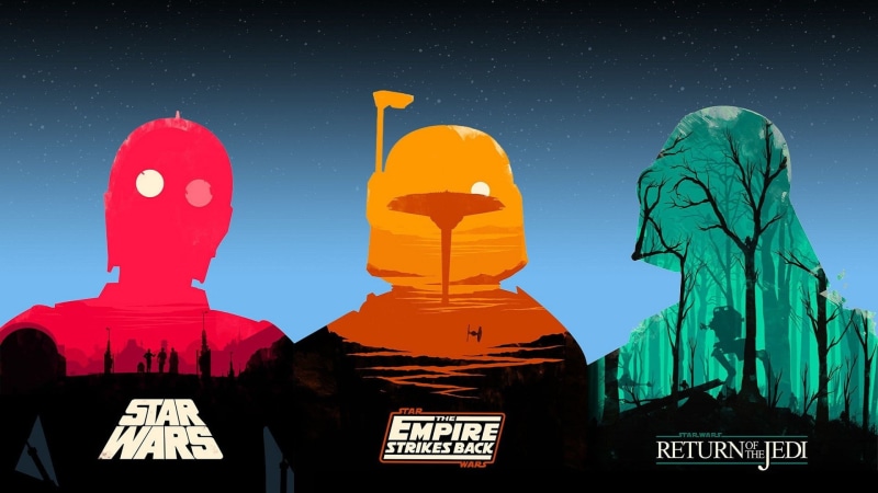 1080P, Olly Moss, Star Wars: Episode VI The Return Of The Jedi, movies, Star Wars, Star Wars: Episode V The Empire Strikes Back