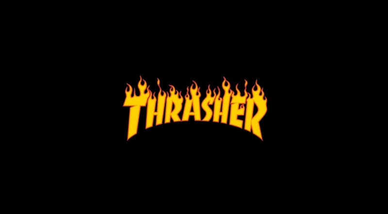 sign, yellow, flames, thrasher, silhouette, copy space, logo, glowing, music, studio shot, neon, dark, indoors, text, black background, western script