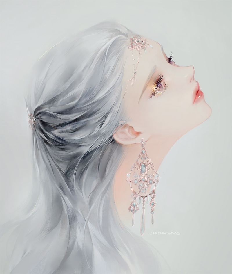 drawing, painting, woman, girl, illustration, digital, anime, beautiful, deviantart, dadachyo, original, art, digitalart, artwork, drawings, paintings