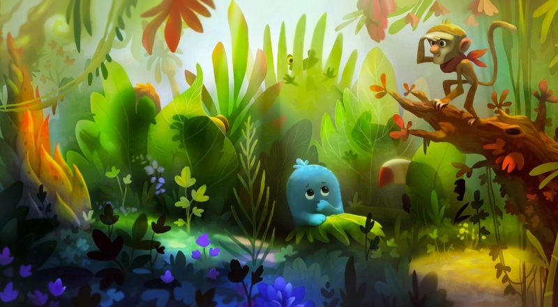 2K, Wild, Story, Adventure, Monkey, ForKids, flowering plant, digitalart, nature, friendly, creativity, flower, representation, day, Drawing, art and craft