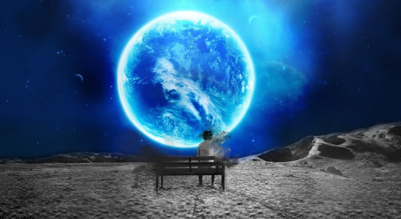 dark, blue, mystery, environment, beautiful, outdoors, night, Aero, futuristic, luminosity, space, nature, star - space, scenics - nature, beach, moon