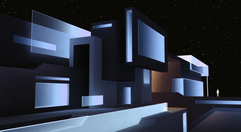 shape, Stars, reflection, scifi, surreal, Building, digital composite, sciencefiction, studio shot, Vector Art, Design, Artwork, city, digitalart, Space