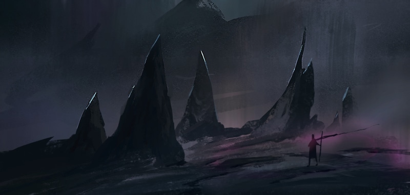 fantasy art, artwork, digital, dark, digital art, 2K, landscape, art, rock, fantasy