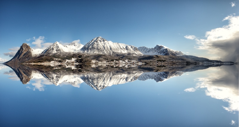 mountain Peak, winter, glacier, mirroring, reflection, lake, fjord, tranquil scene, mountain, cold, ship travel, beauty in nature, sky, snow, outdoors