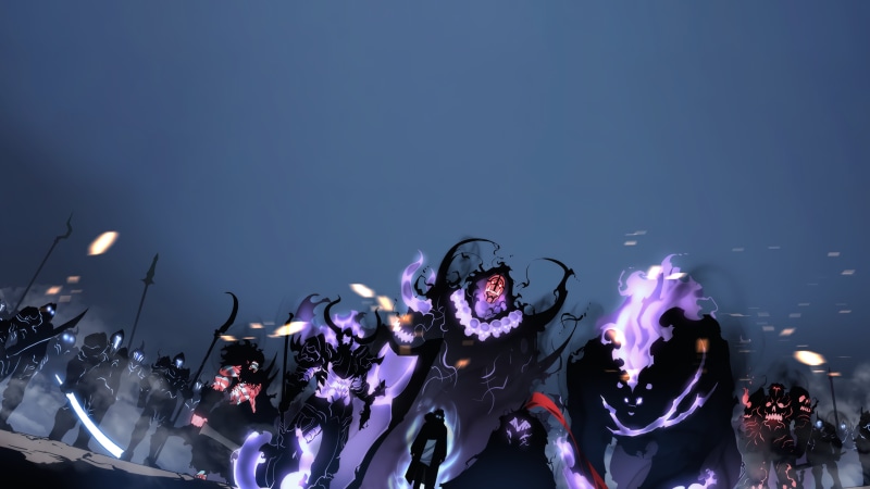 Web Toon, blue, 4K, Solo Leveling, Sung Jin Woo