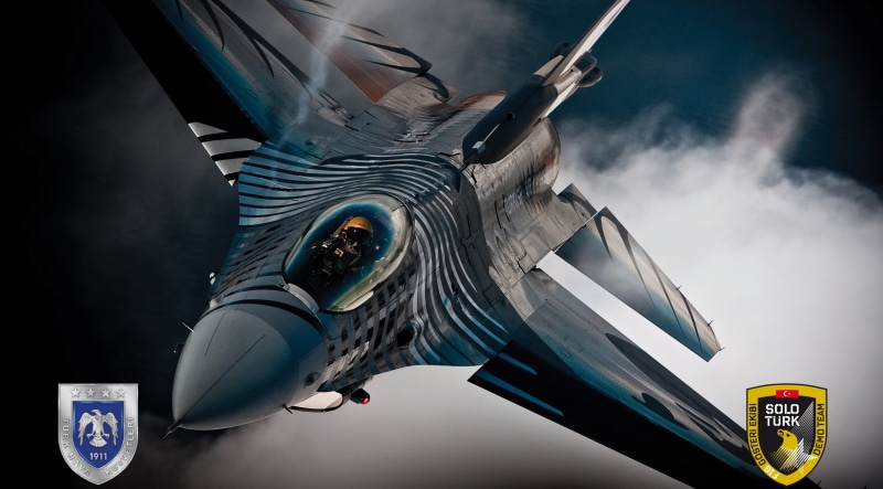 2K, fighter, soloturk, turkisharmy, f16, solo, blue, no people, outdoors, transportation, nature, architecture, building exterior, sky, gray, mode of transportation