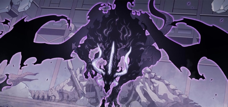 Sung Jin Woo, horns, Solo Leveling, 720P, Dragon Wings, dragon