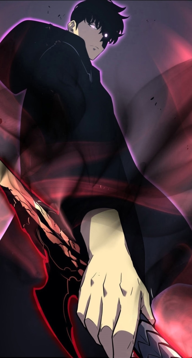 anime boys, screen shot, Solo Leveling, anime girls, Sung Jin Woo, 1080P, manga