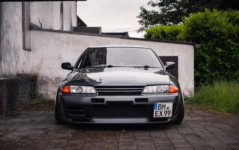 outdoors, stationary, building, Germany, retro styled, city, 720P, Speedhunters, parking, street light, skyline, mode of transportation, car, street, JDM