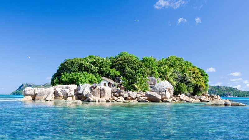 tranquil scene, scenics - nature, island, idyllic, nature, luxury, rock, sea, turquoise colored, rock - object, water, lagoon, solid, day, outdoors, tropics