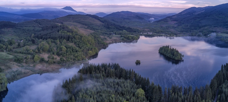 water, body, National Park, loch, 5K, outdoors, mountain, Landscape, Trossachs, body of water, lake, Kinlochard, ard, Loch Lomond, nature, islet, forest