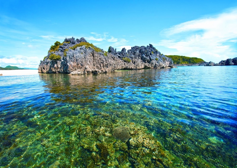 rock formation, day, nature, no people, islet, sky, island, photograph, tranquility, solid, rock - object, idyllic, turquoise colored, land, outdoors, shallow