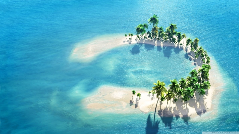 2K, nature, tropical climate, idyllic, plant, coconut, scenics - nature, day, tranquil scene, palm trees, swimming pool, palm tree, sea, turquoise colored