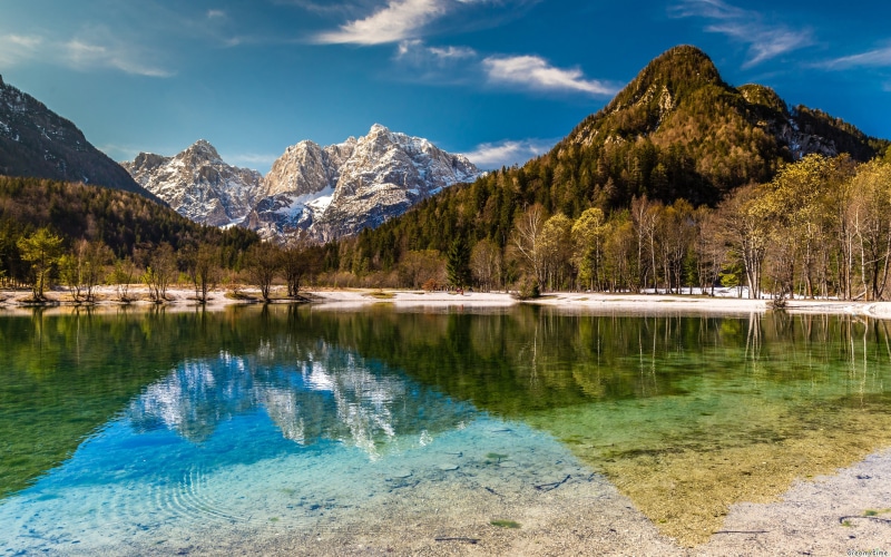 formation, slovenia, tree, kranjska, snowcapped mountain, mountain range, lake, high, mountain, sky, day, plant, quality, non-urban scene, scenics - nature