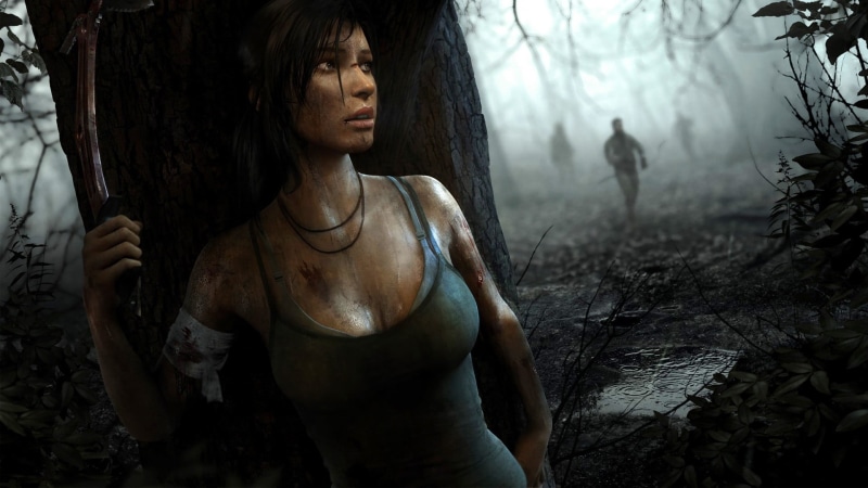 lifestyles, young adult, Tomb Raider, Rise of the Tomb Raider, 1080P, contemplation, nature, adult, leisure activity, hair, tree, one person, tree trunk