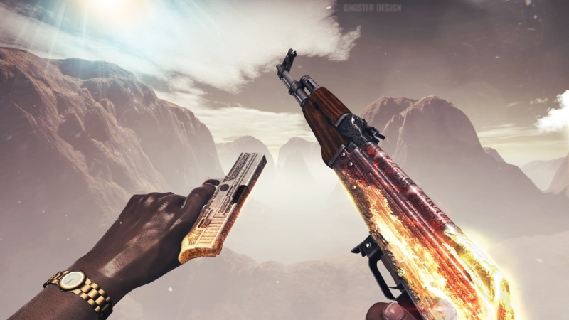 fire, weapons, p250, 1080P, mountains, global offensive, glare, global ofensiv, light, watch, counter strike, csgo, AK47, counter-strike global offensive