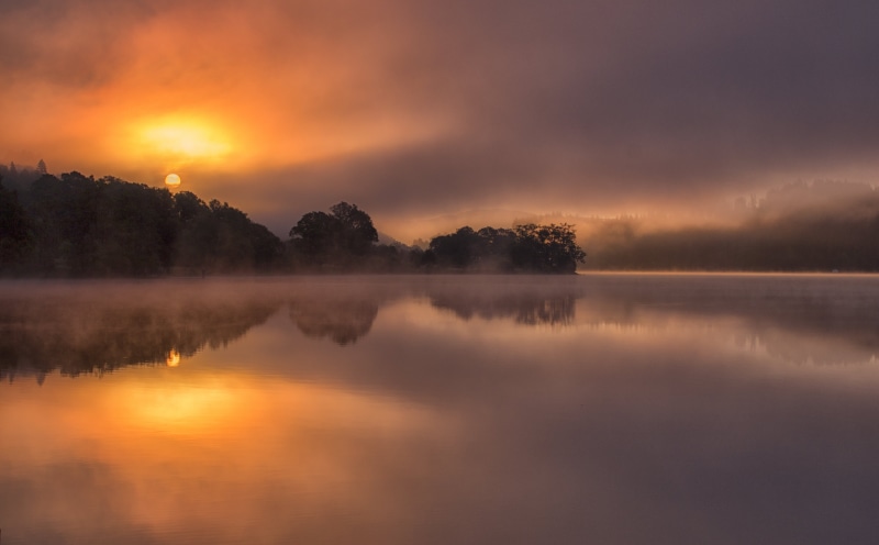 loch, tranquil Scene, forest, near, landscape photography, golden, beauty In Nature, Trossachs, photography, achray, dusk, Scotland, hour, 4K, lake, scenics