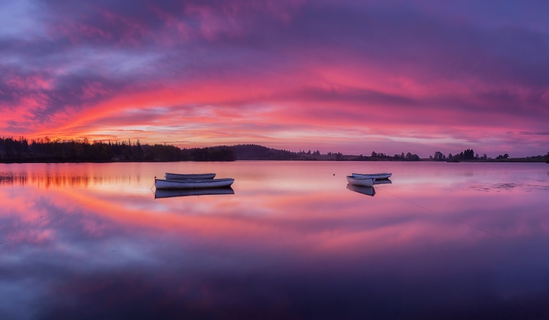 Loch Lomond and The Trossachs National Park, Sunrise, 4K, Lake, Dawn, Rowing boats, Reflections, 4K