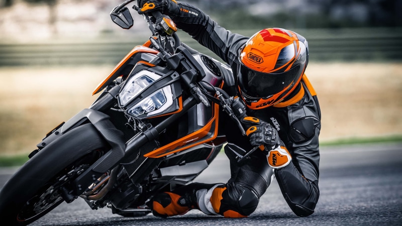biker, mode of transportation, 4K, helmet, adventure, leather, transportation, headwear, KTM, 2018, extreme sports, Duke, competition, one person, sport
