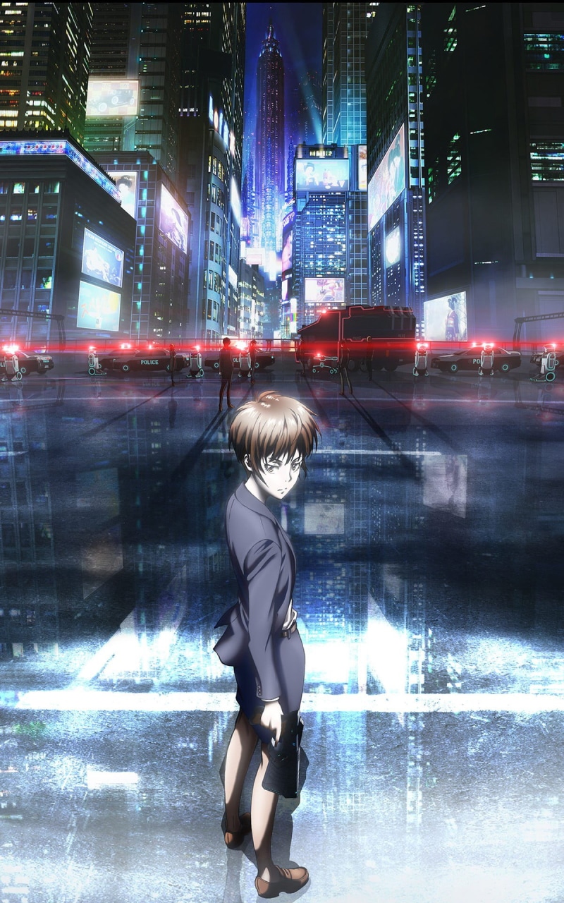 males, car, built Structure, modern, futuristic, urban Skyline, contemplation, office Building, Psycho-Pass, wearing, Tsunemori Akane, urban Scene, blazer